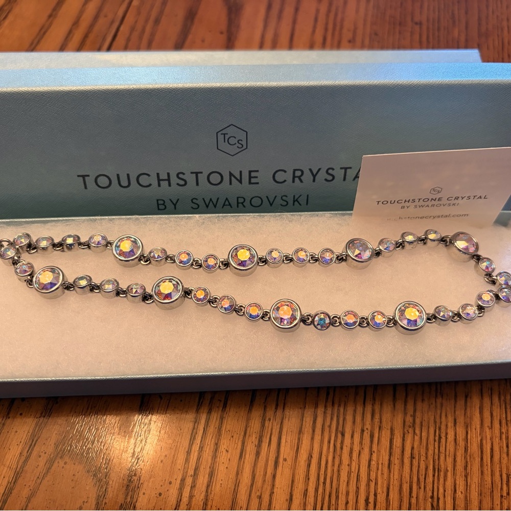 Touchstone Crystal Multicolor Aurora Borealis double strand bracelet